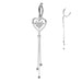 Heart Chain Drop Hinged Belly Bar 14G