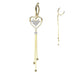 Heart Chain Drop Hinged Belly Bar 14G
