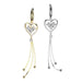 Heart Chain Drop Hinged Belly Bar 14G