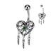 Heart Dreamcatcher Belly Bar 14G