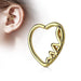 Heartbeat Heart Left Daith Ring 16G