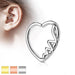 Heartbeat Heart Left Daith Ring 16G