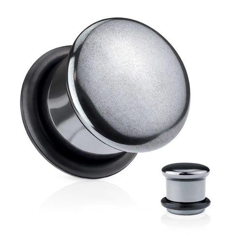 Hematite Stone Dome Plug 4mm-16mm