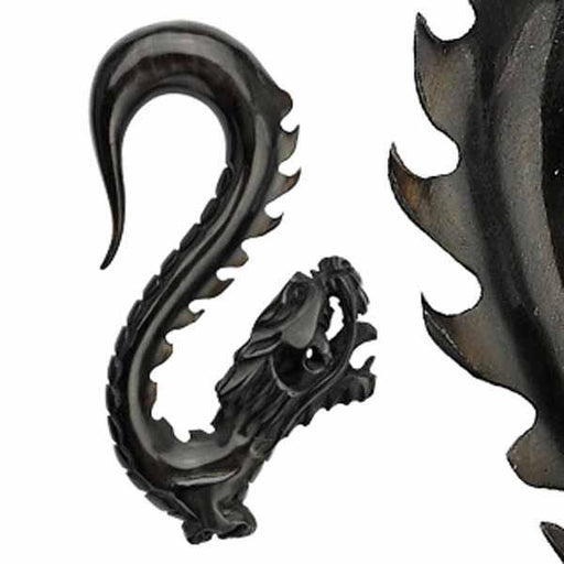 Horn Chinese Dragon Hanger 0G Pair