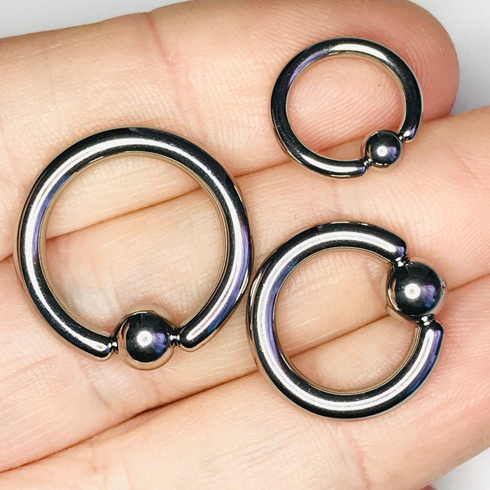 Large Gauge Captive Ring 12G - 8G