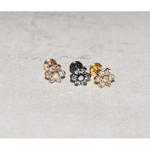 IP 7 Gem Flower Labret 16G