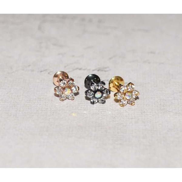 IP 7 Gem Flower Labret 16G