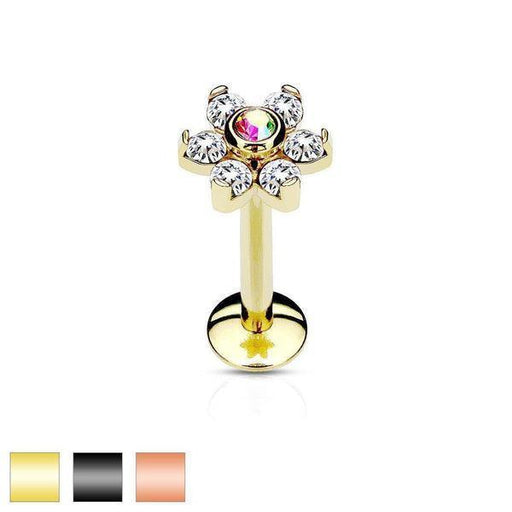IP 7 Gem Flower Labret 16G