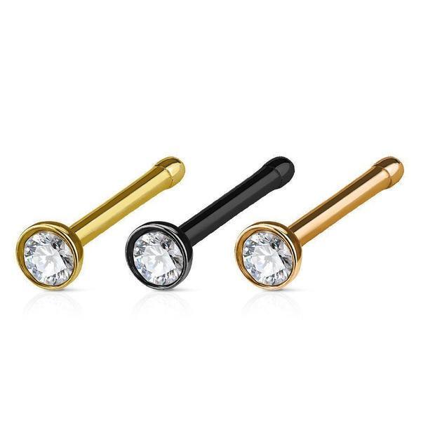 IP Gem Nose Bone 18G 20G