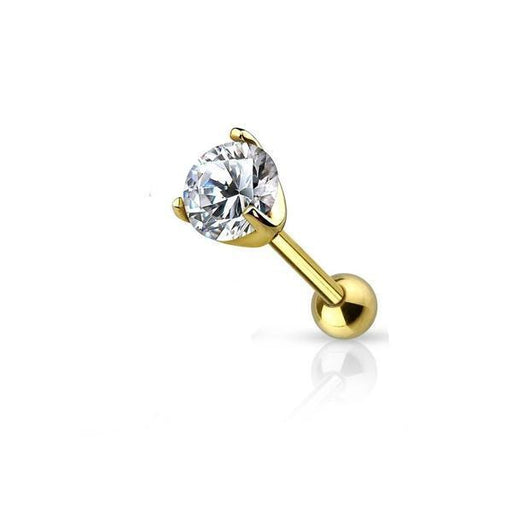 IP Prong Gem Cartilage Bar 16G