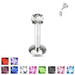 IT Prong Gem Labret 16G