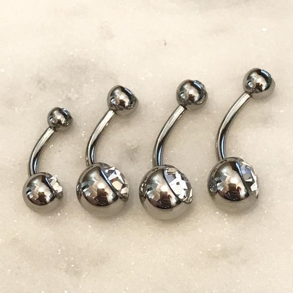 I.T. Gem Belly Bar 14G