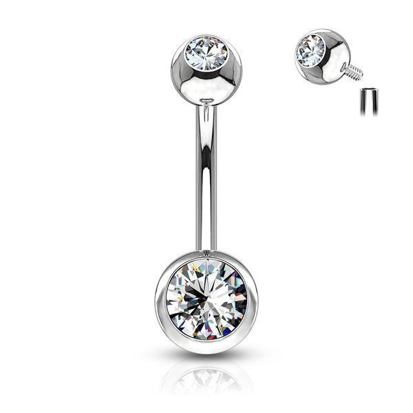 I.T. Gem Belly Bar 14G