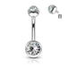 I.T. Gem Belly Bar 14G