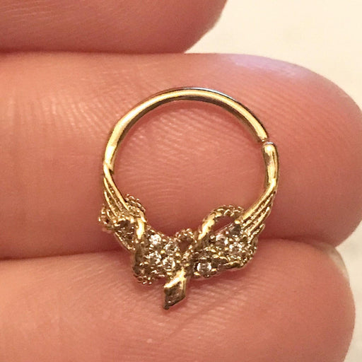 Jewelled Snake Ring 16G