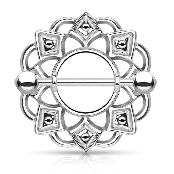 Body Jewelry - Swirl Hearts Nipple Shield 14G (Single)