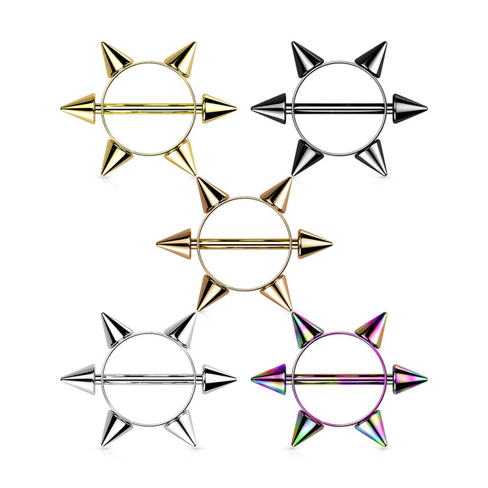 Spike Nipple Shield 14G