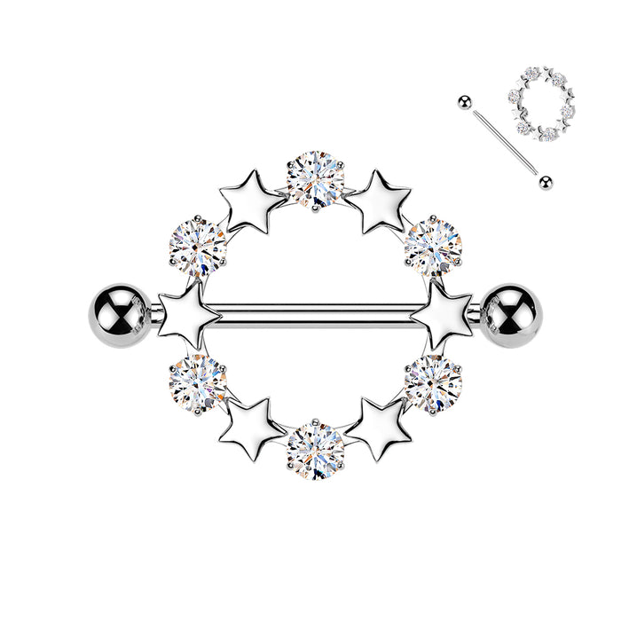 Stars Nipple Shield 14G (Single)