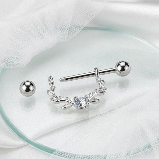 Gem Vine Nipple Dangle 14G