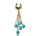 Turquoise Dangle Saddle Spreader PAIR - Totally Pierced