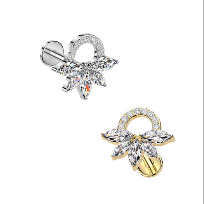 Marquise Wreath Labret 16G