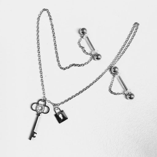 Lock and Key Nipple Chain