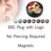 Magnetic Non-Piercing Logo Plug