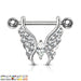 Marquise Butterfly Nipple Dangle 14G 12mm