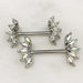 Marquise Gem Fan Nipple Bar 14G