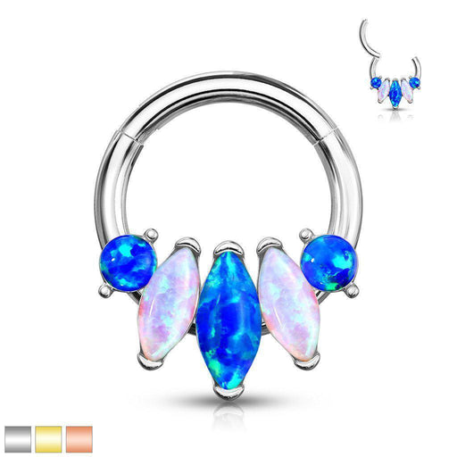 Marquise Opal Hinged Ring 16G