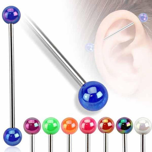 Metallic Ball Industrial 14G 38mm