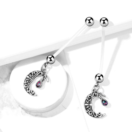 Moon Pregnancy Belly Bar 14G