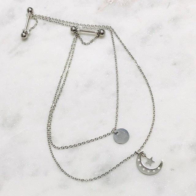 Moon Star Nipple Chain