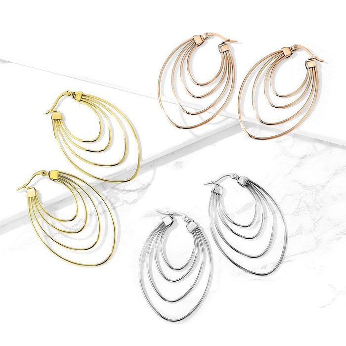 Multi Oval Earrings Pair