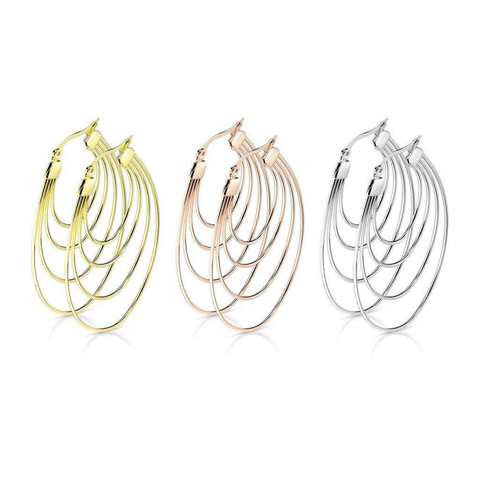 Multi Oval Earrings Pair