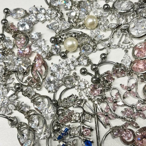 Mystery Fancy Dangle Belly Bar 14G