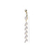 Vine Drop Belly Bar – 14kt Gold or Silver 316L Surgical Steel with Clear CZ Gems with measurements