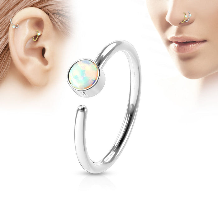 Opal Nose Ring 20G - Totally Pierced
