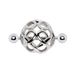 Dome Nipple Cuff – 316L Stainless Steel Barbell with Ornate Dome Shield Design, 14G