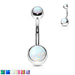 Opal Ball Belly Bar 14G