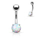 Opal Belly Bar 14G