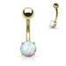 Opal Belly Bar 14G
