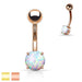 Opal Belly Bar 14G