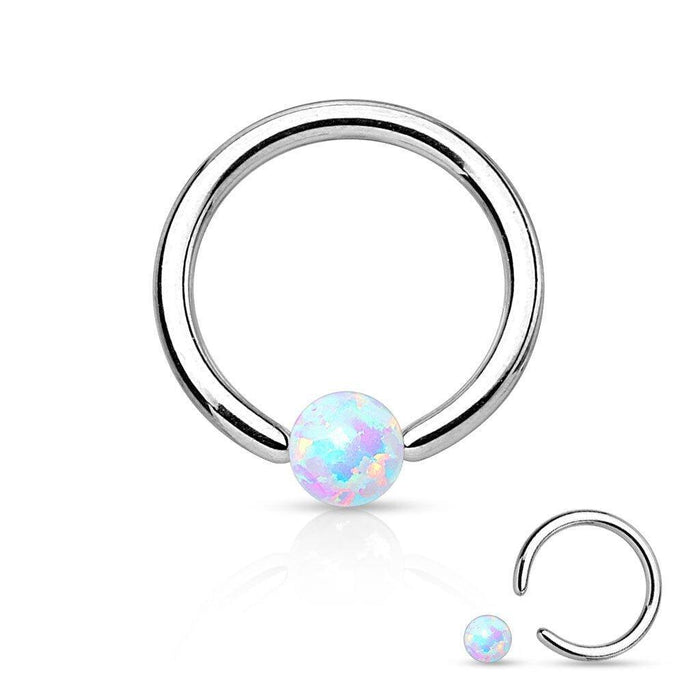 Opal Captive Ring 16G