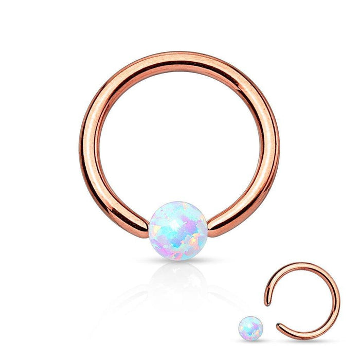 Opal Captive Ring 16G