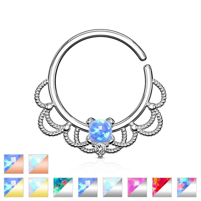 Opal Filigree Ring 16G