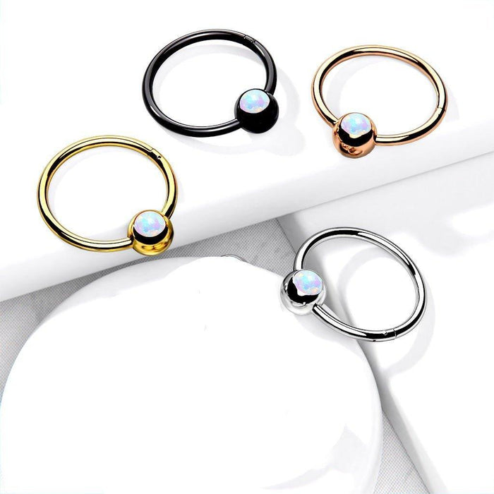 Opal Hinged Ring 18G 16G