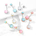 Opalescent Belly Bar 14G