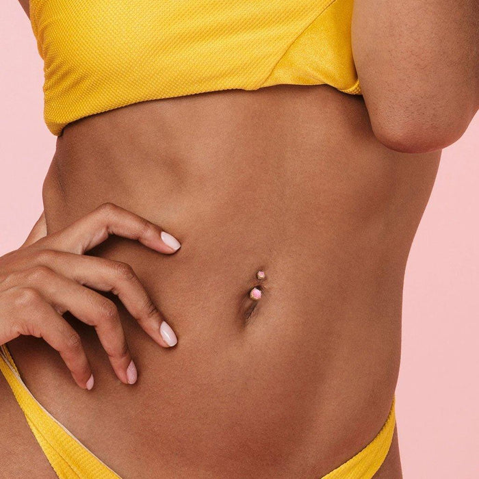 Opalescent Belly Bar 14G