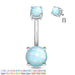 Opalescent Belly Bar 14G